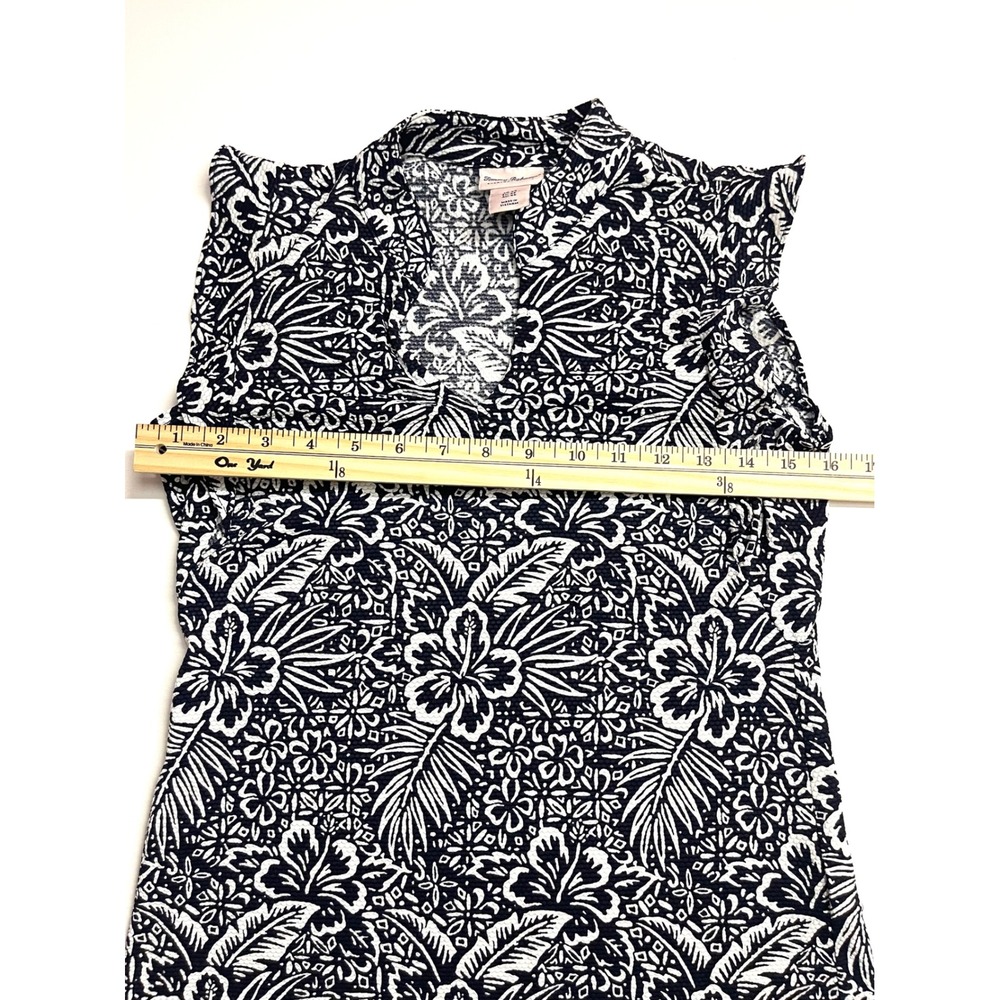 Tommy‎ Bahama Everyday Active Navy White Floral Sleeveless Blouse XS Tropical - Picture 15 of 16